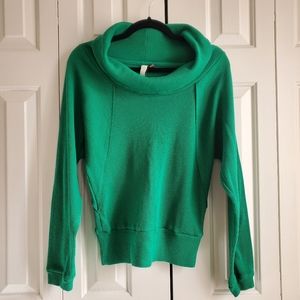 Anthropologie Pilcro Cowl Neck Thermal GORGEOUS Emerald Green Sz M